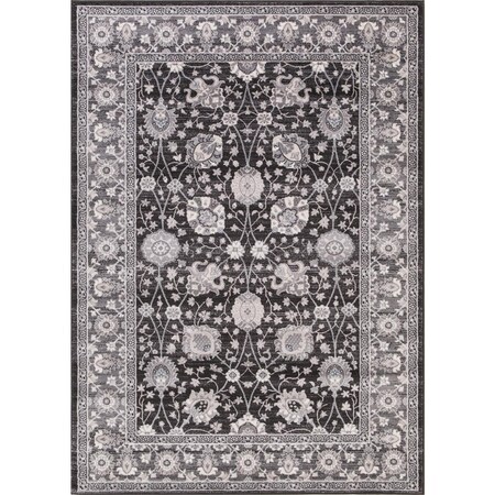 Concord Global 6 ft. 7 in. x 9 ft. 3 in. Lara Vase - Anthracite 45336